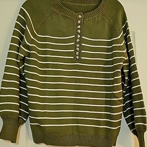 LADIES STRIPED THINK SWEATER